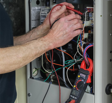 Photo of a furnace repair